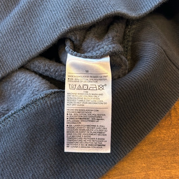 Old Navy NY New York Chenille Patch Pullover Sweatshirt Mock Neck Navy Medium - Picture 4 of 4